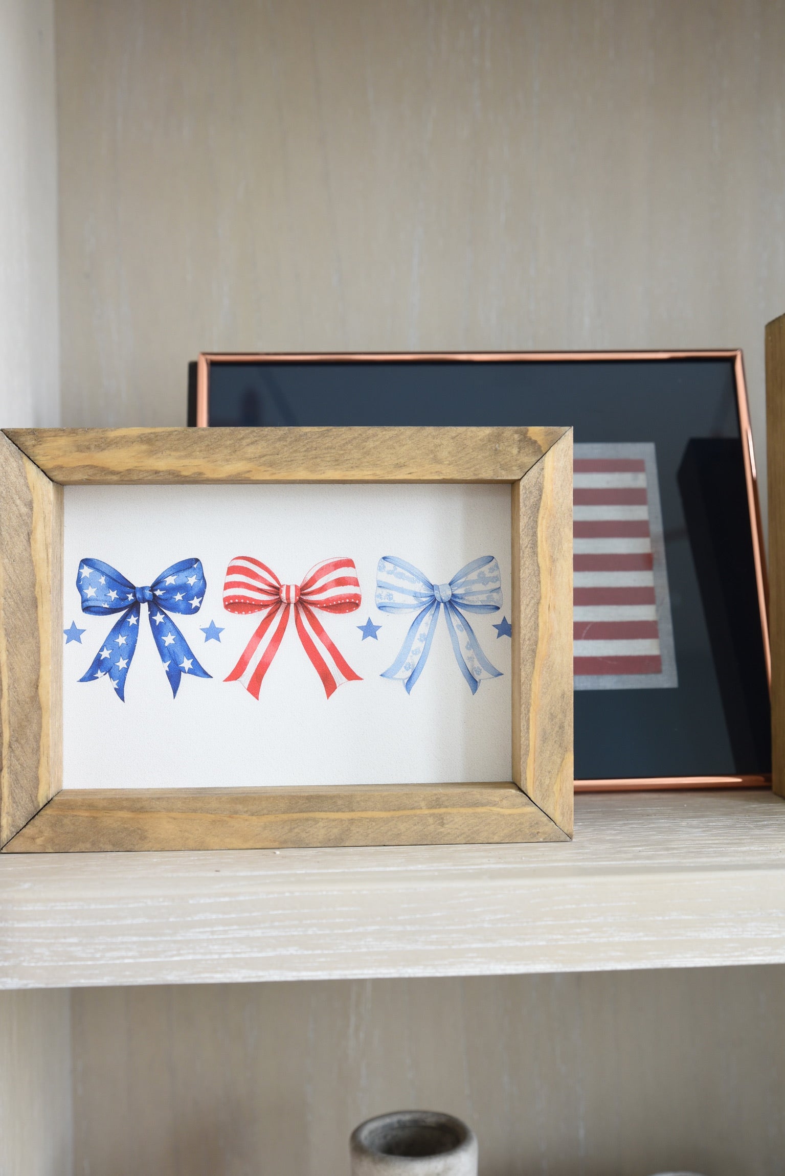 Americana Bow Trio Framed Art