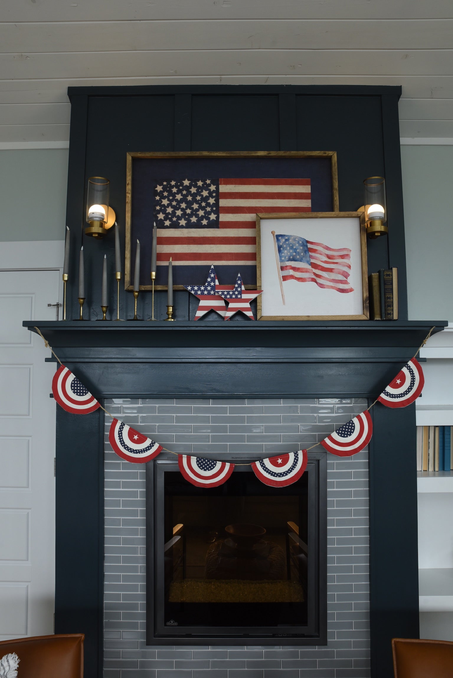 Watercolor Flag Framed Art