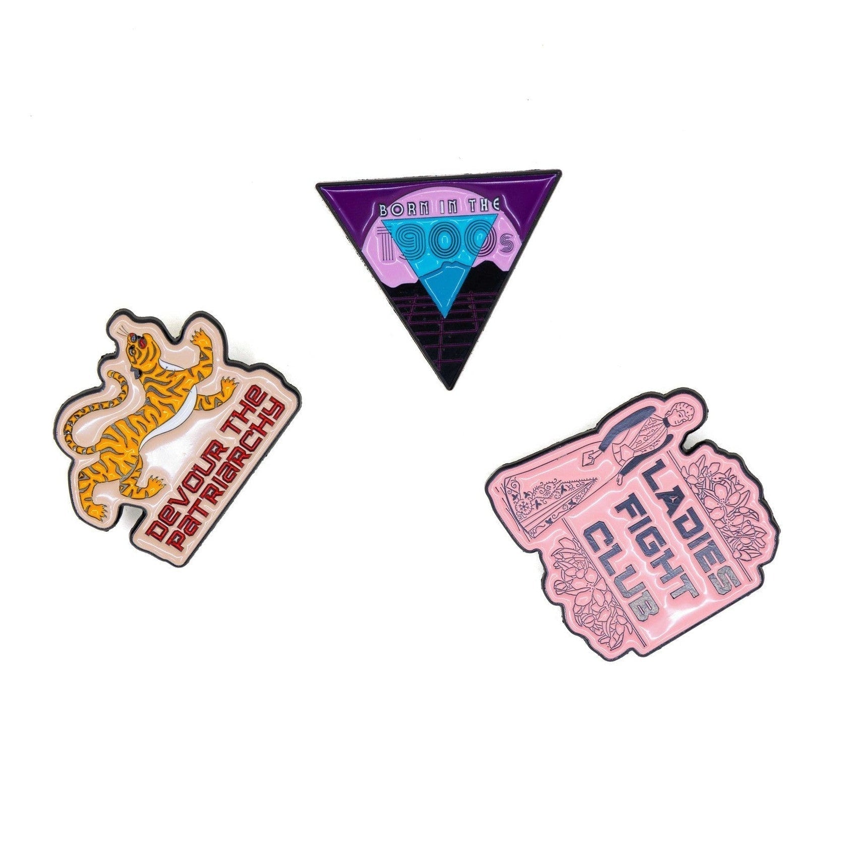 Devour the Patriarchy Feminist Tiger Enamel Pin, Lapel Pin