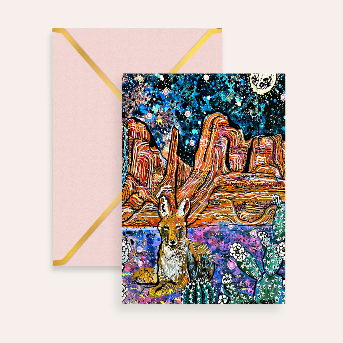 Coyote Song Fine Art Greeting Card