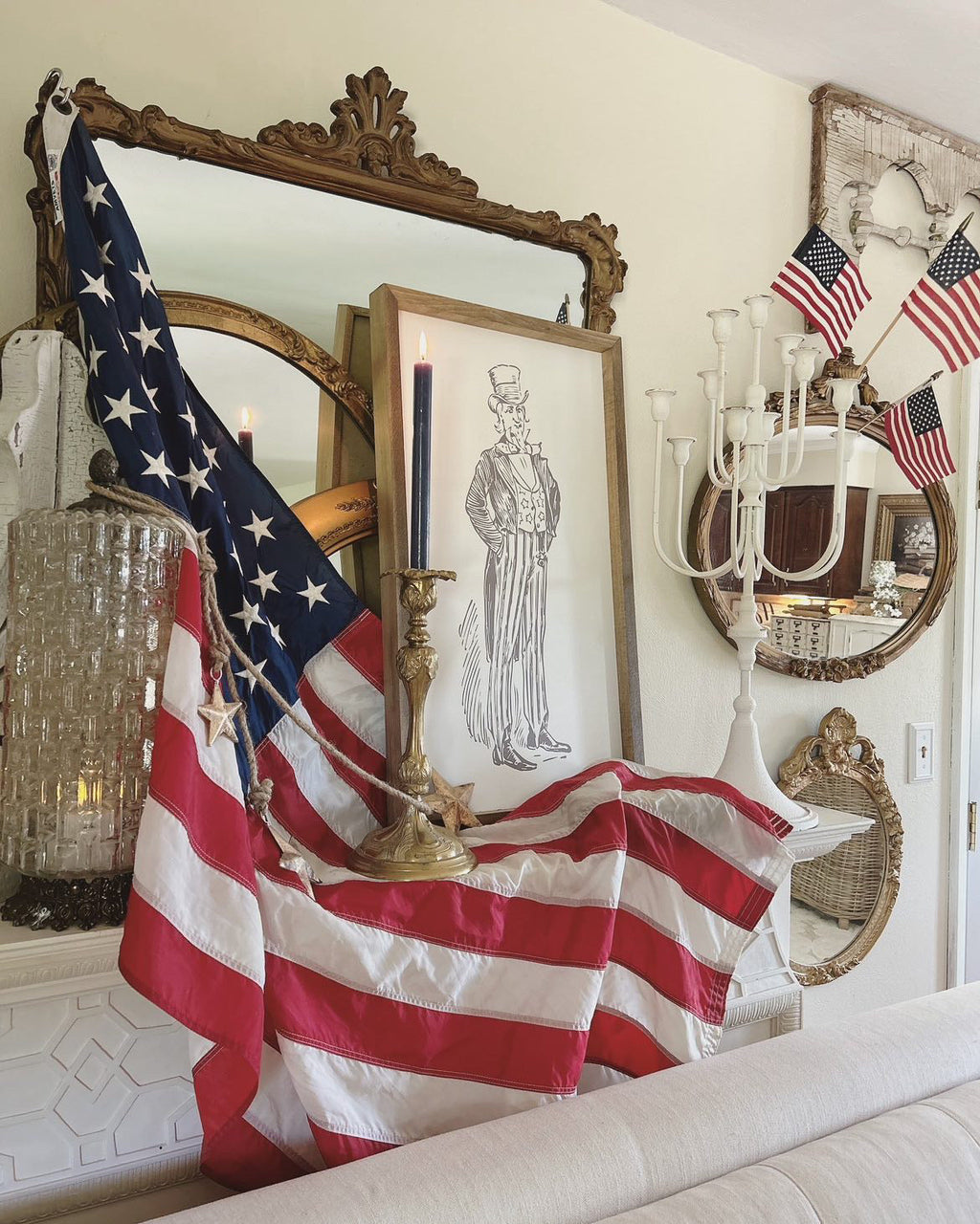 Uncle Sam Sketch Framed Art