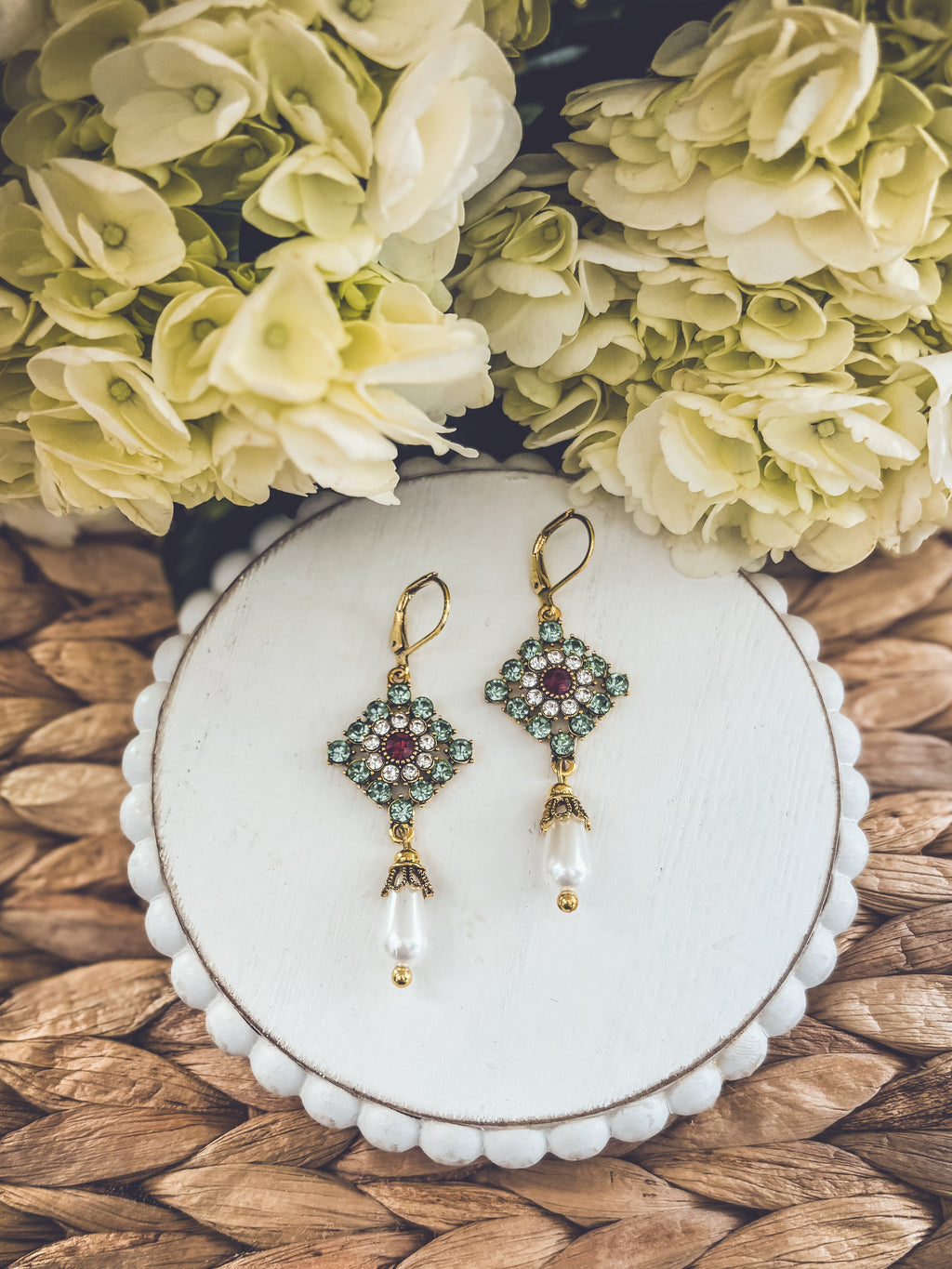 Beautiful Gold and Pearl Victorian Earrings