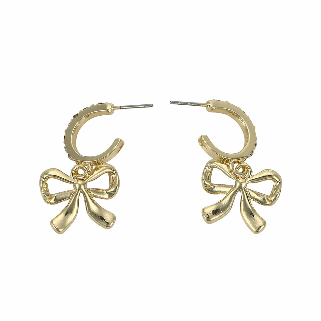 Pretty in Pink Bow Earrings