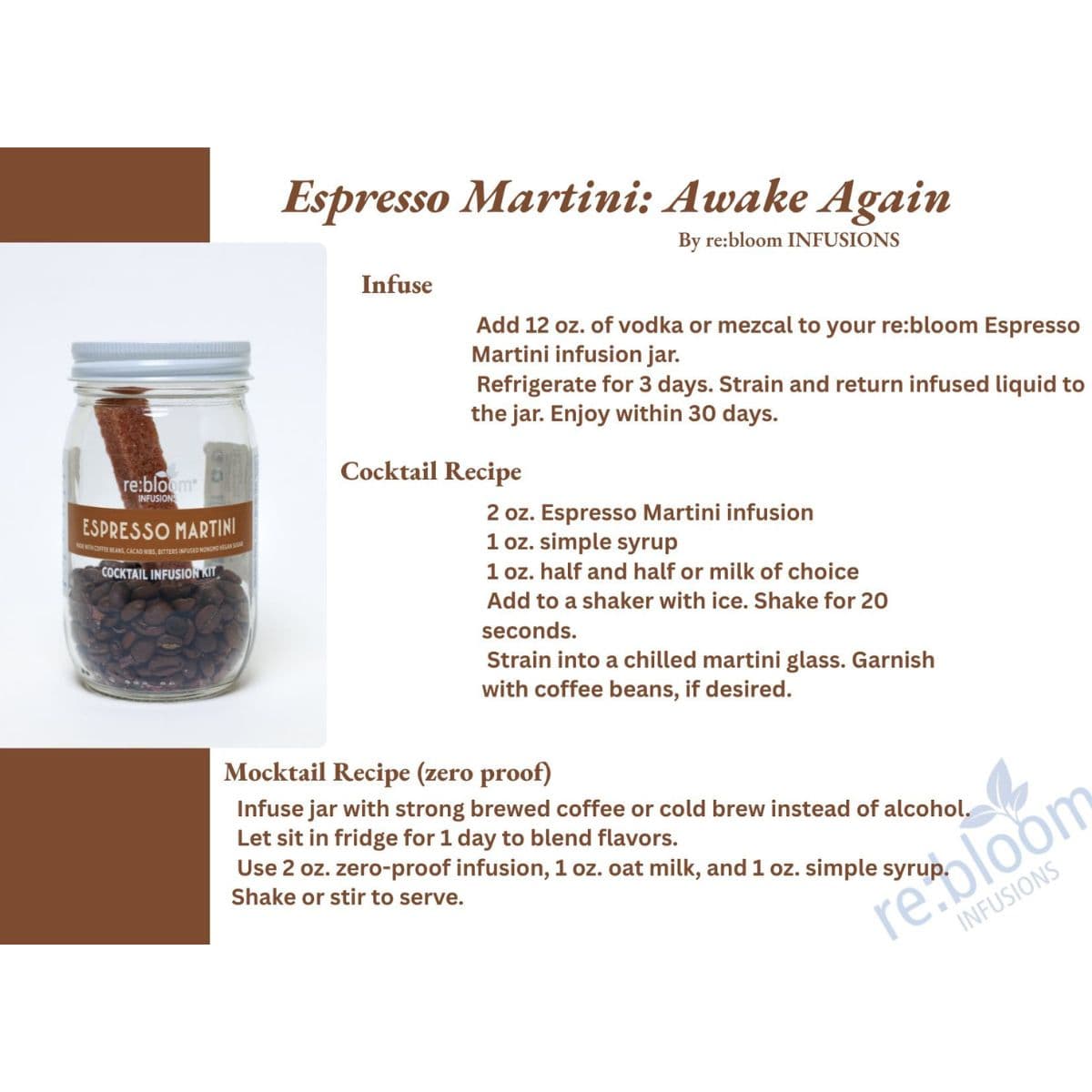 Espresso Martini Cocktail Infusion Kit