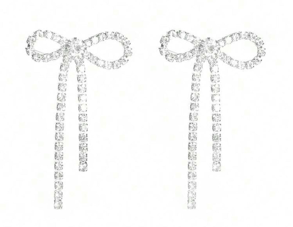 Adorable Crystal Bow Earrings