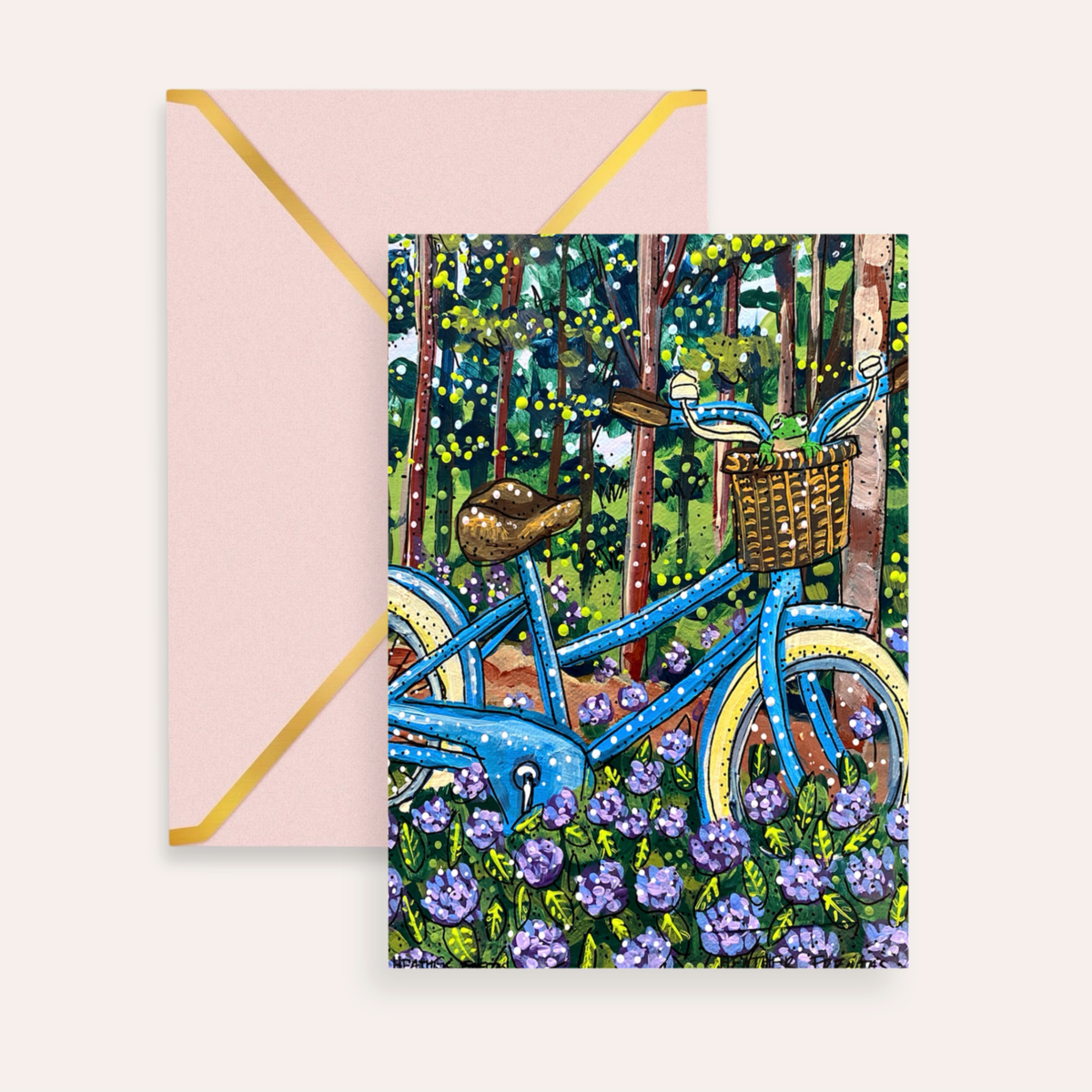 Blue Bike Fine Art Greeting Card