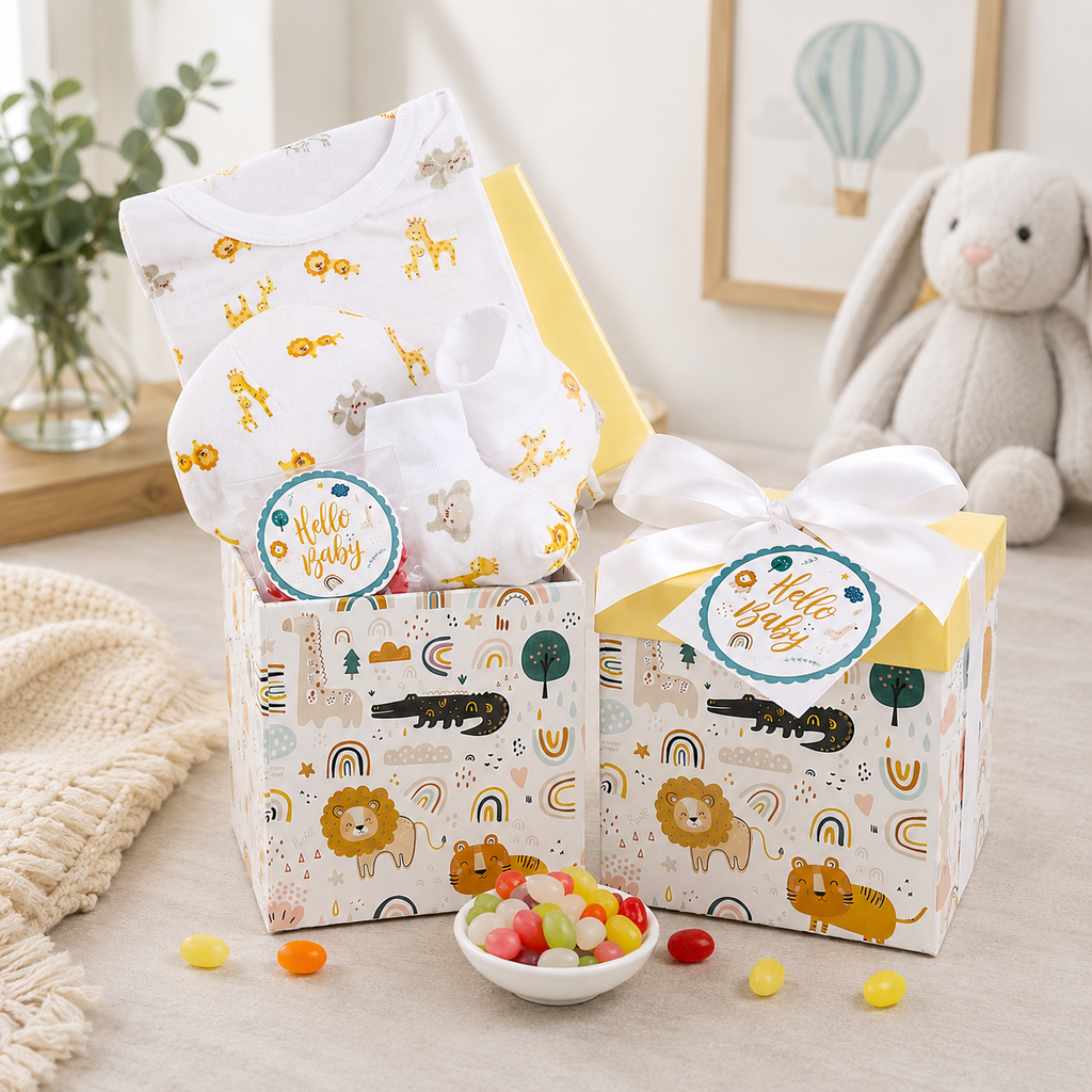It's a Jungle Out There New Baby Gift Basket