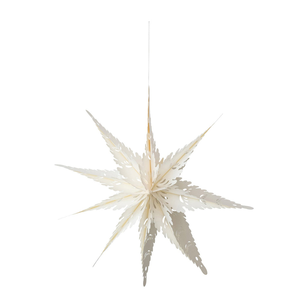26" Ivory Recycled Paper Folding Snowflake Ornament