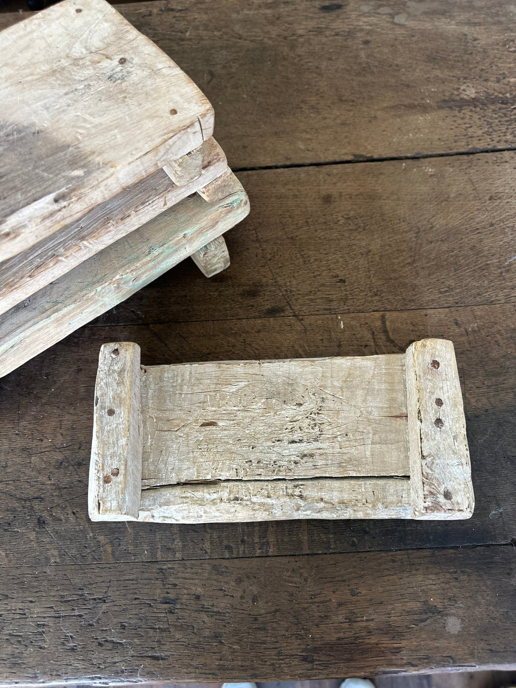 Found Reclaimed Wood Pedestal Tray