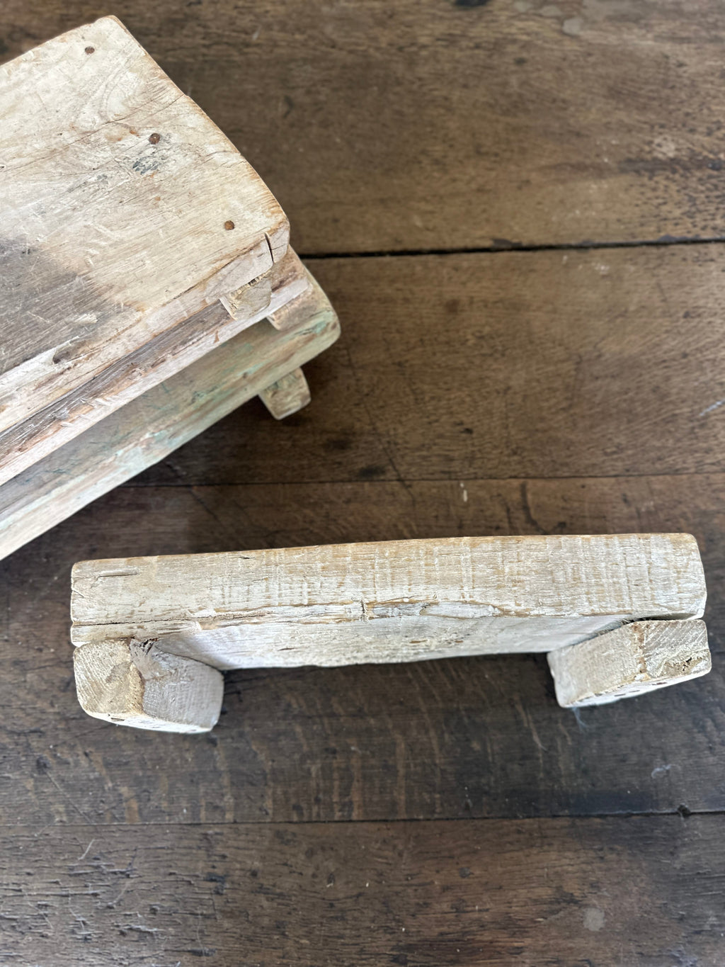 Found Reclaimed Wood Pedestal Tray