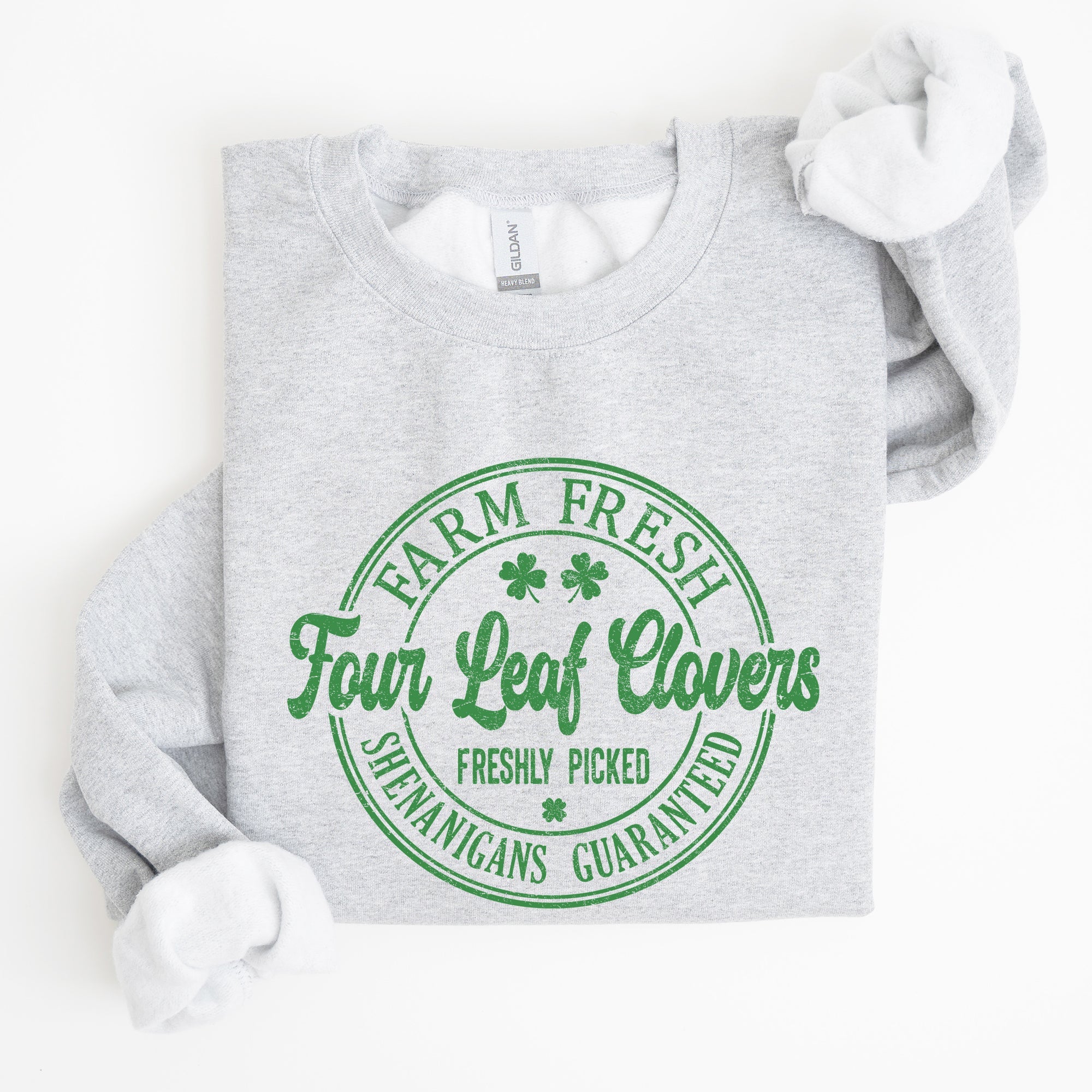 Four Leaf Clovers Farm St. Patrick's Day Irish Luck Celebration For Home Farm Lovers Sweatshirt