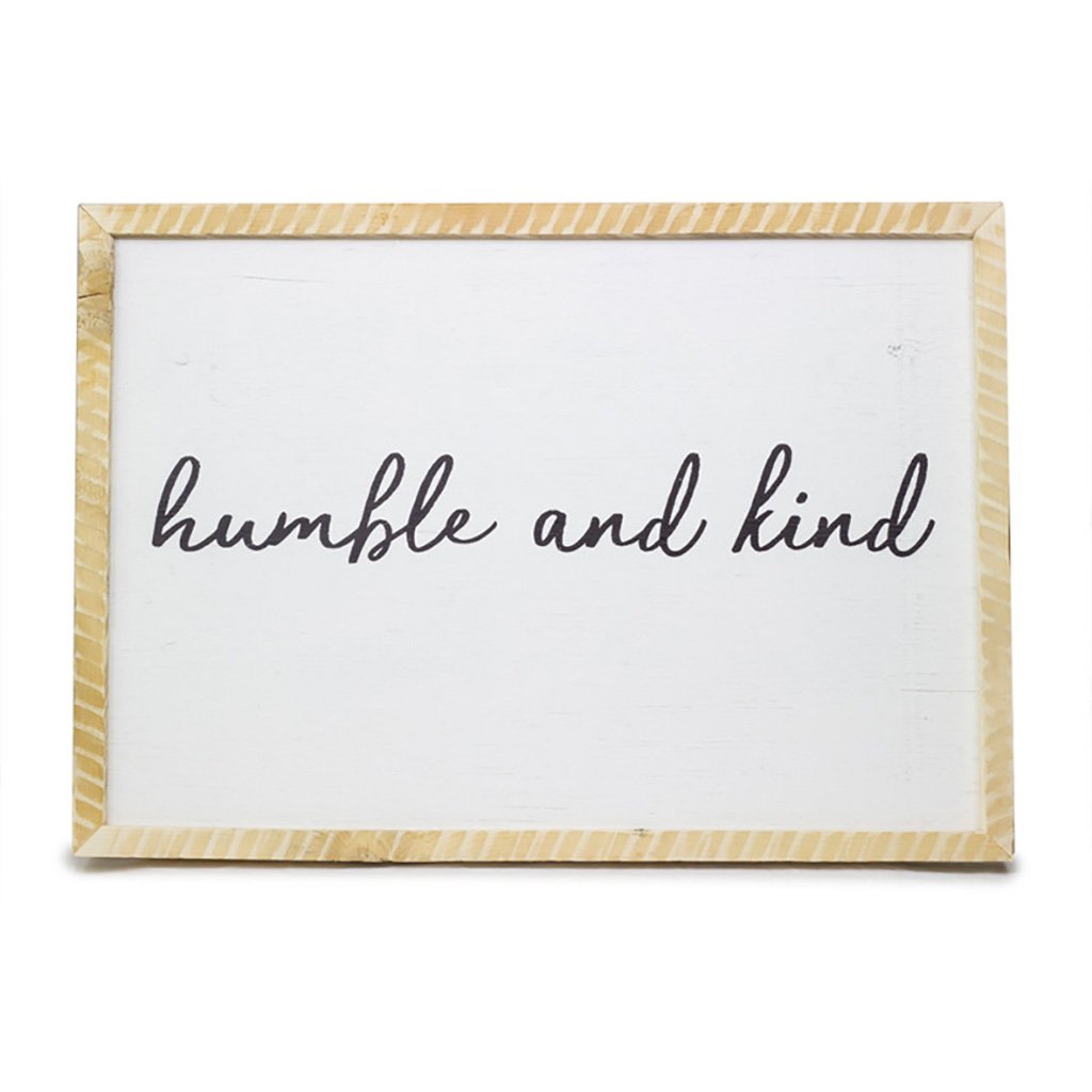 Humble and Kind Framed Saying