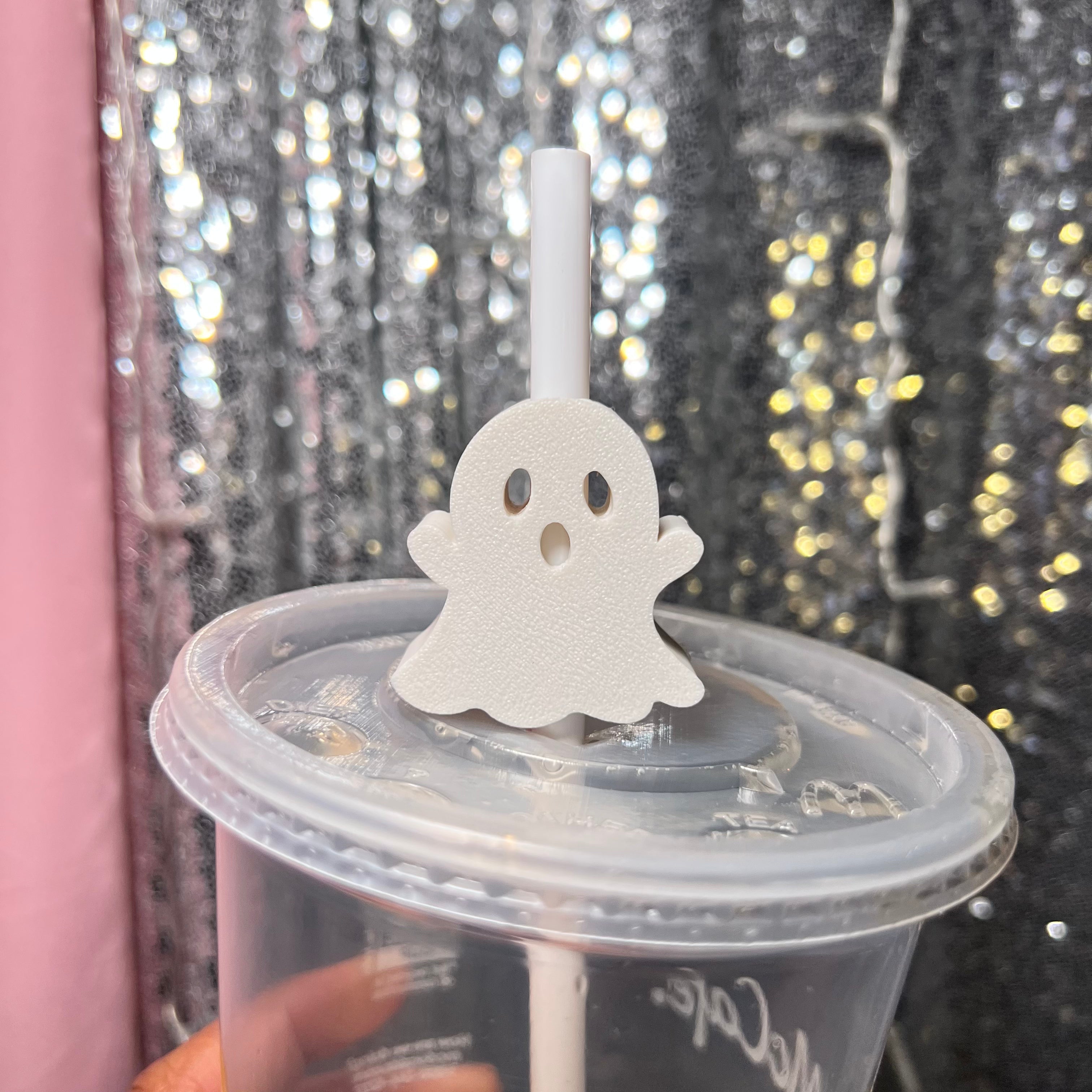 Ghostie & Batty Straw Topper Set — 3D Printed Ghost & Bat Straw Toppers for Stanley & Standard Straws | Summerween Drinkware | Daisie Boutique