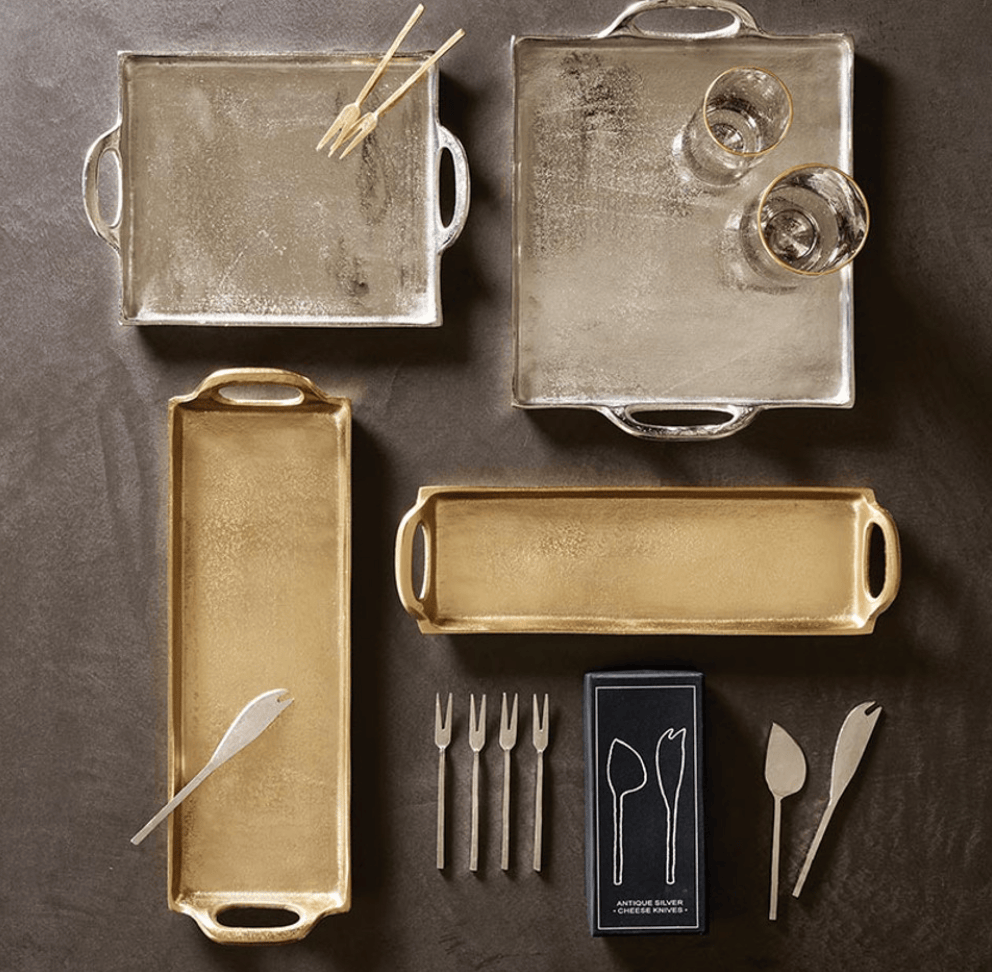 Gold Aluminum Tray - Two Sizes