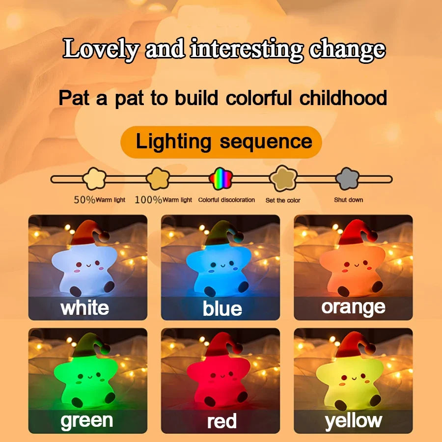 Silicone Star LED Night Light