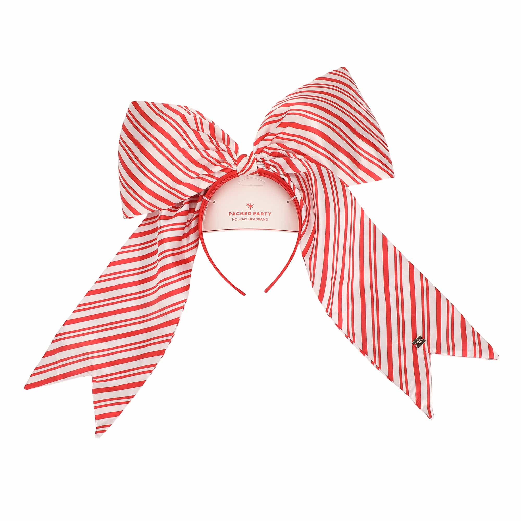 Sweetheart Stripes Jumbo Bow Headband (Single or Set of 4)