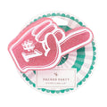 Pink Foam Finger Glitter Hair Claw Clip