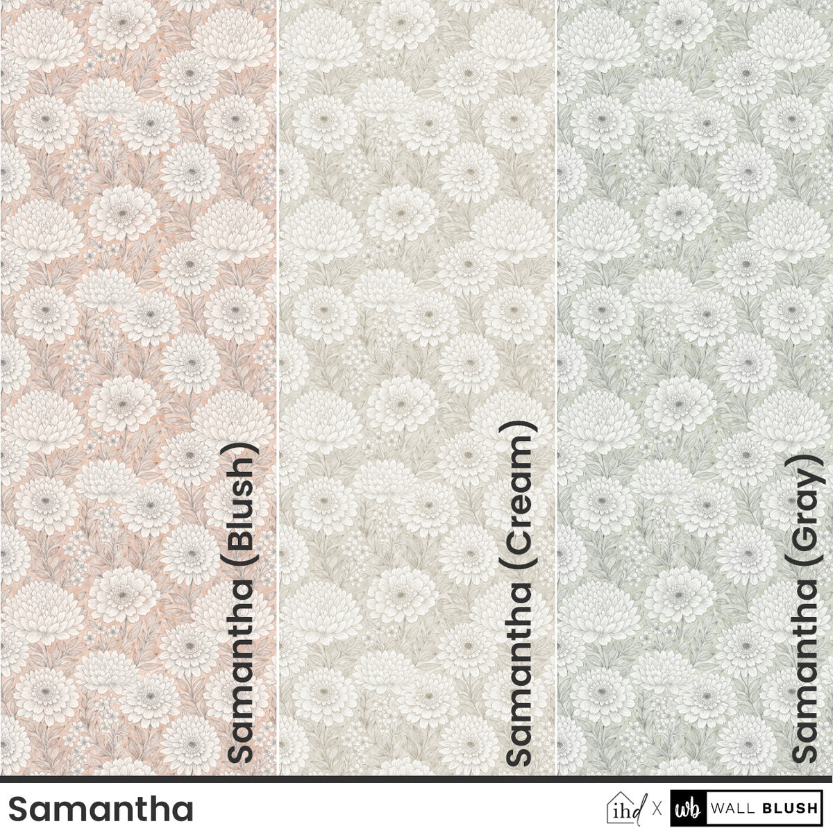 Samantha (Cream) Wallpaper