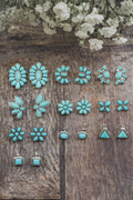 Beautiful Bohemian Turquoise Earring Set - Set of 12