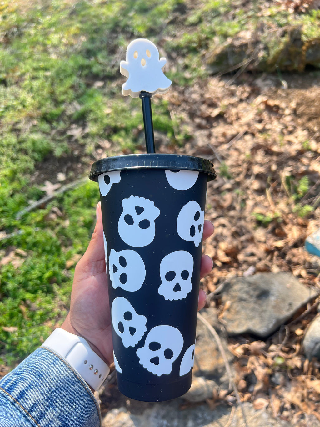 Ghostie & Batty Straw Topper Set — 3D Printed Ghost & Bat Straw Toppers for Stanley & Standard Straws | Summerween Drinkware | Daisie Boutique