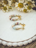 Beautiful Stone Huggie Earrings