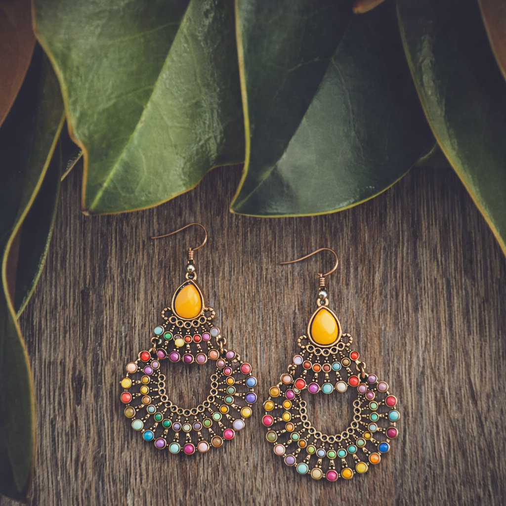 Beautiful Colorful Drop Earrings