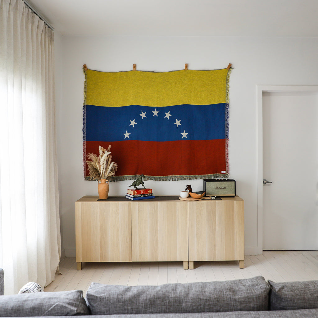 Venezuela 7 Stars Flag Woven Throw Blanket