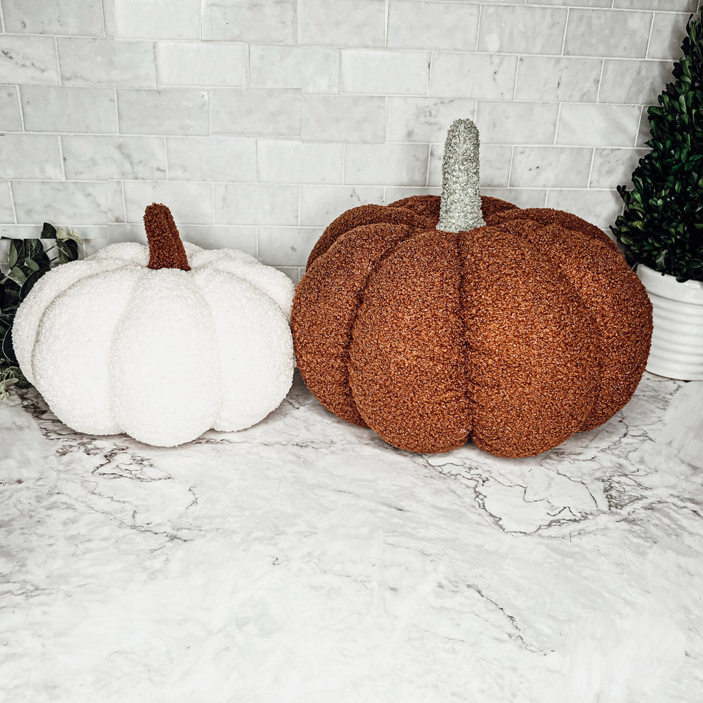 Plush Pumpkin Pillow Decorative Throw Handmade Fall Pumpkin Cuddle Cushion