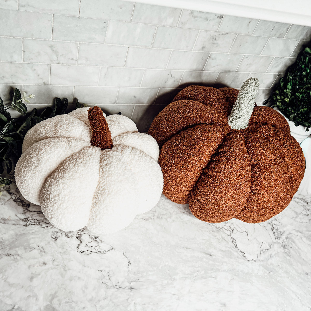 Plush Pumpkin Pillow Decorative Throw Handmade Fall Pumpkin Cuddle Cushion