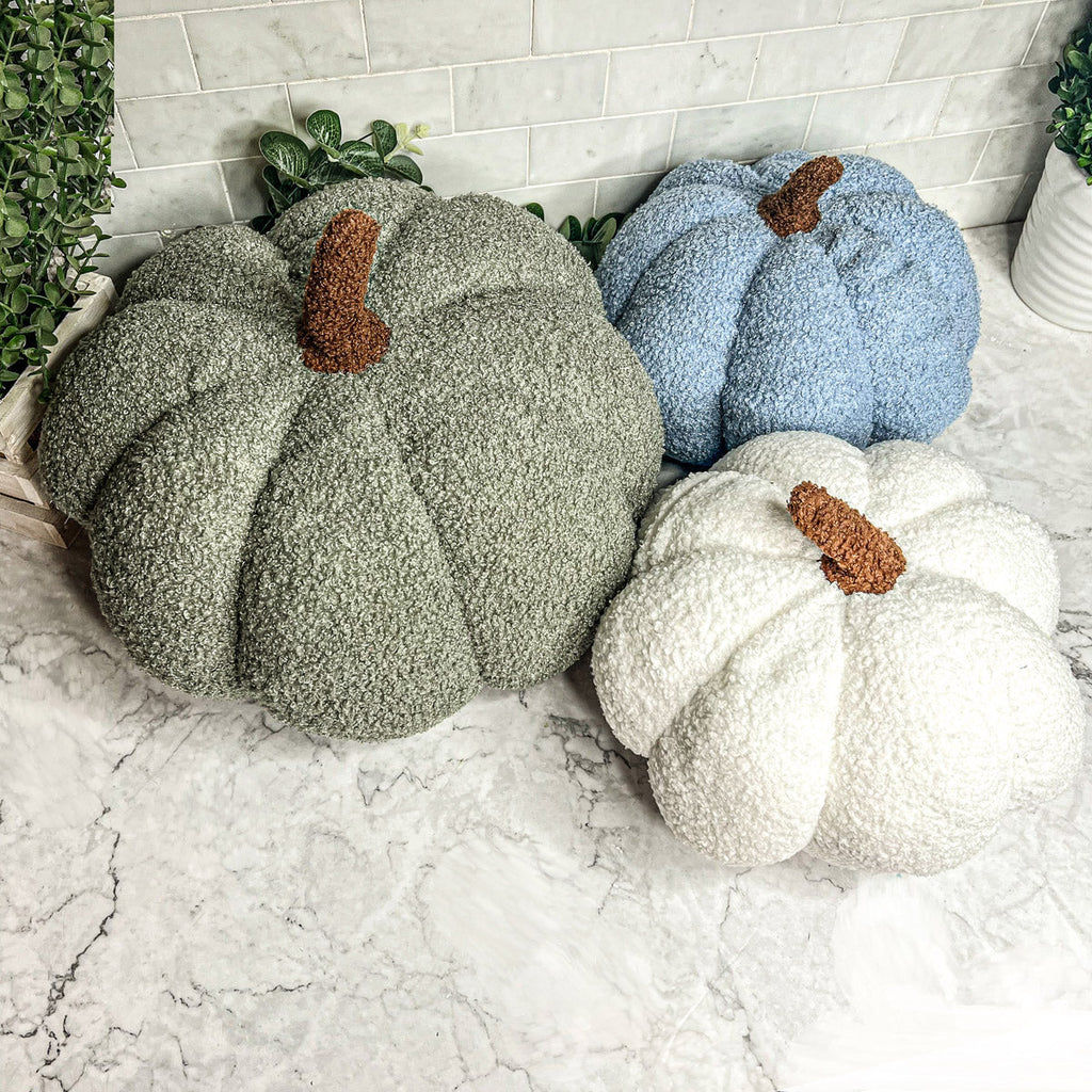 Plush Pumpkin Pillow Decorative Throw Handmade Fall Pumpkin Cuddle Cushion