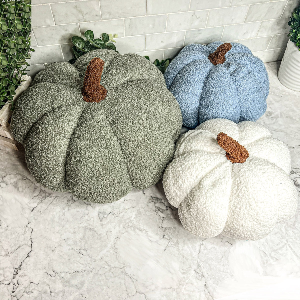 Plush Pumpkin Pillow Decorative Throw Handmade Fall Pumpkin Cuddle Cushion