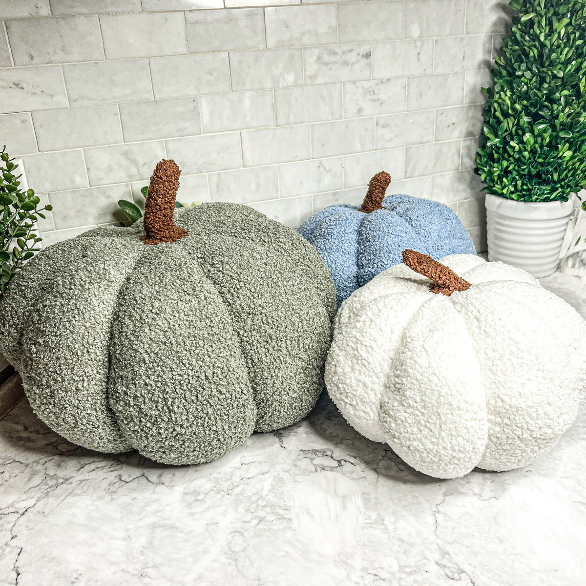 Plush Pumpkin Pillow Decorative Throw Handmade Fall Pumpkin Cuddle Cushion