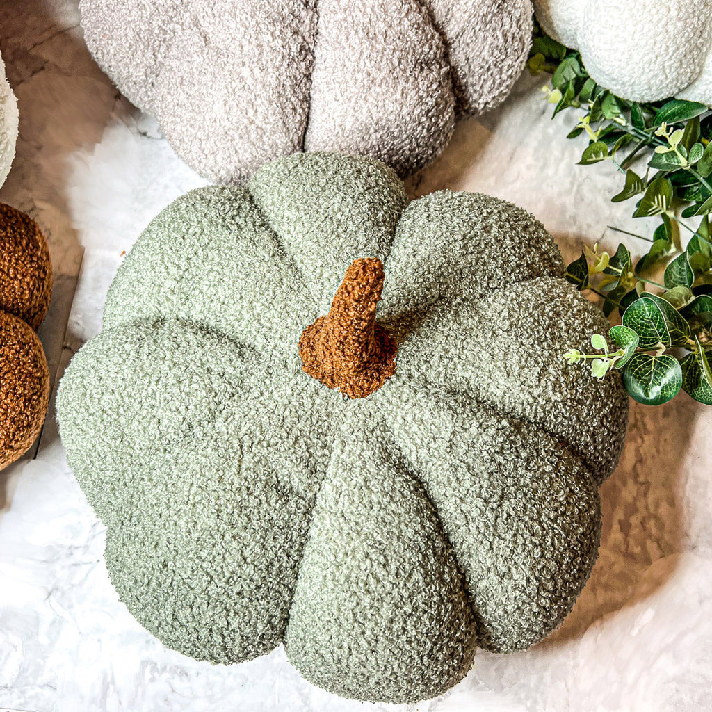 Plush Pumpkin Pillow Decorative Throw Handmade Fall Pumpkin Cuddle Cushion