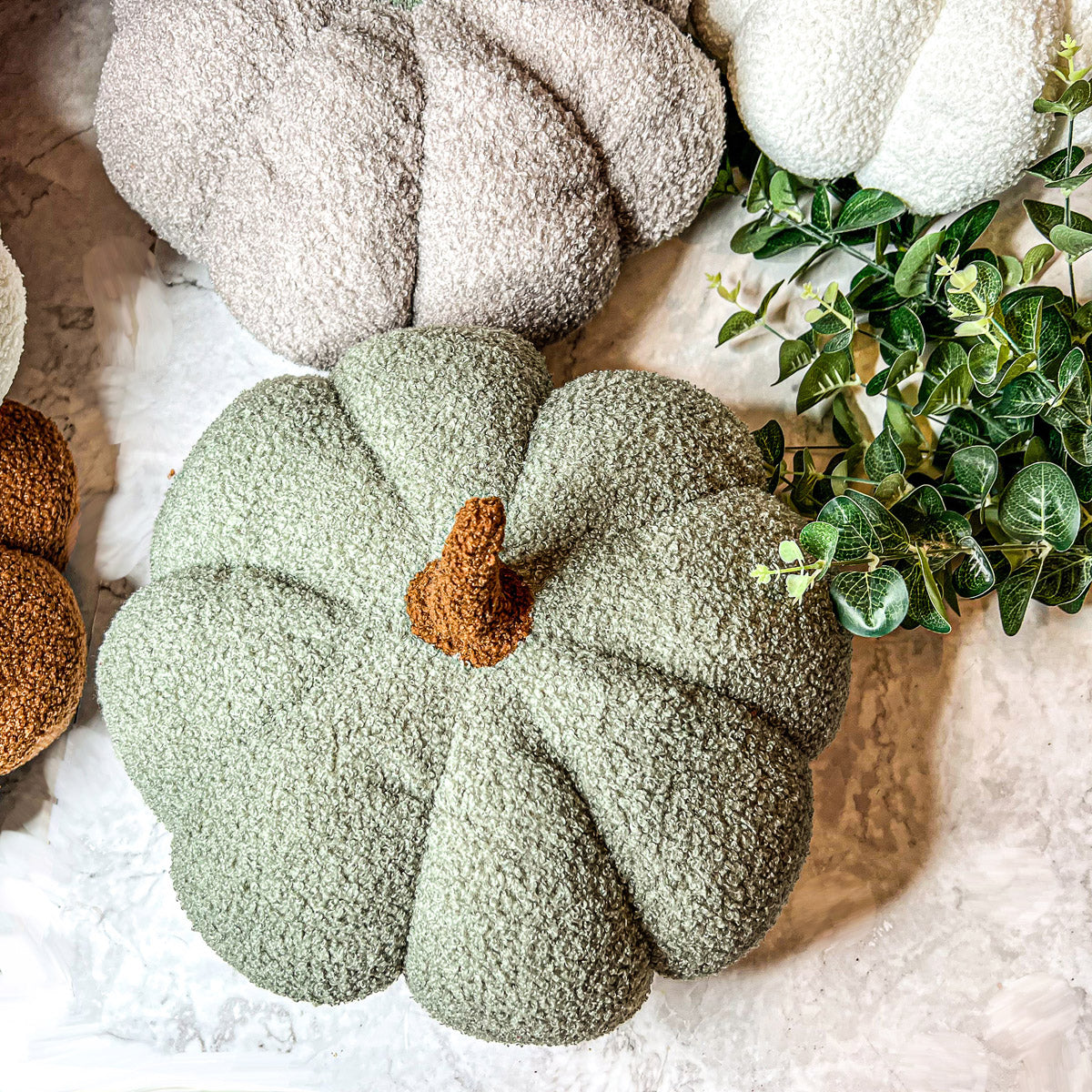 Plush Pumpkin Pillow Decorative Throw Handmade Fall Pumpkin Cuddle Cushion