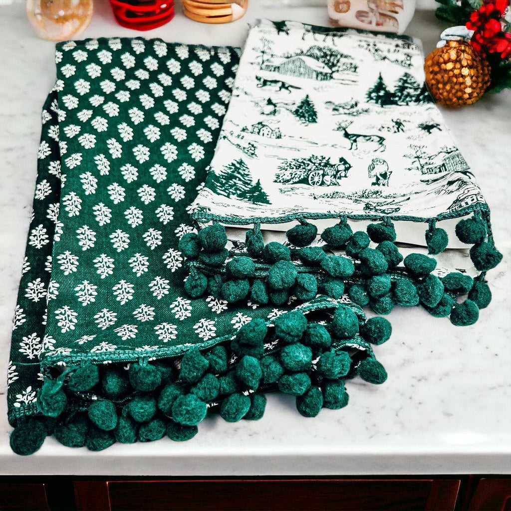 Forest Green Pine Tea Towel Set