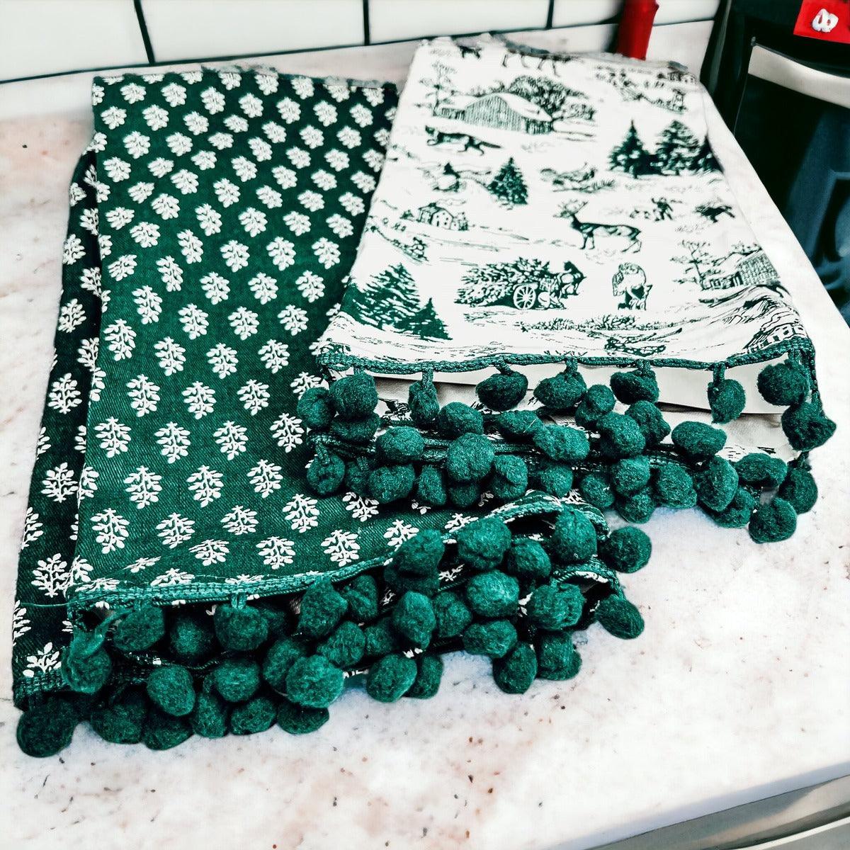 Forest Green Pine Tea Towel Set
