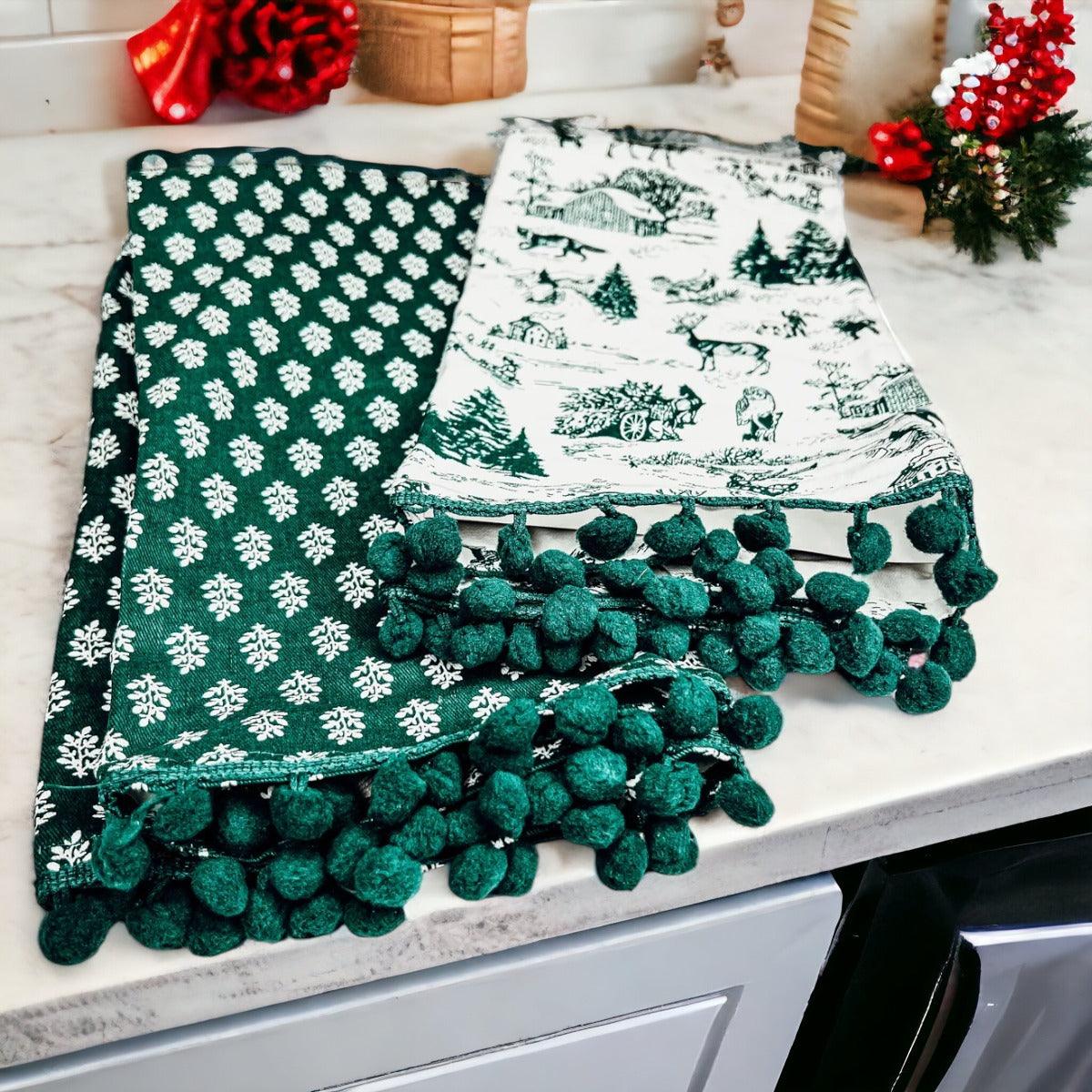 Forest Green Pine Tea Towel Set