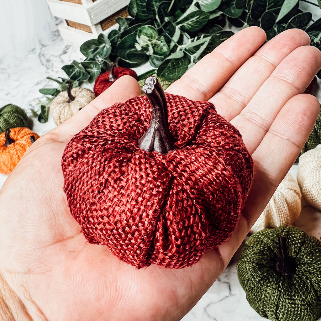 Jute Mini Pumpkins Rustic Fall Decor Set Handmade Jute Cotton Table Accents