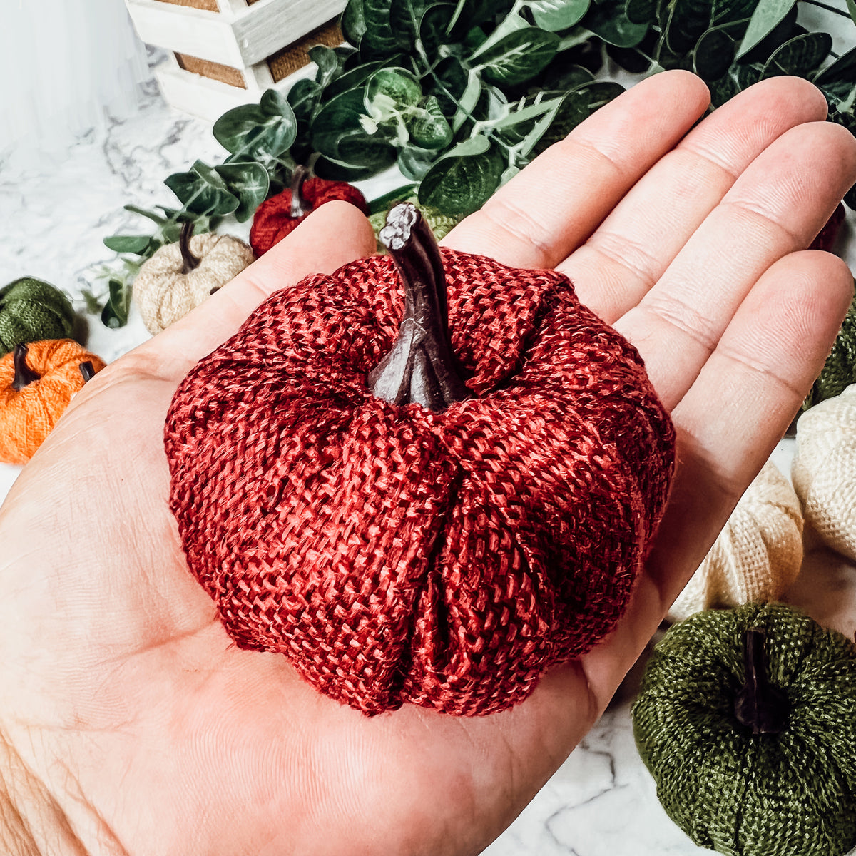 Jute Mini Pumpkins Rustic Fall Decor Set Handmade Jute Cotton Table Accents
