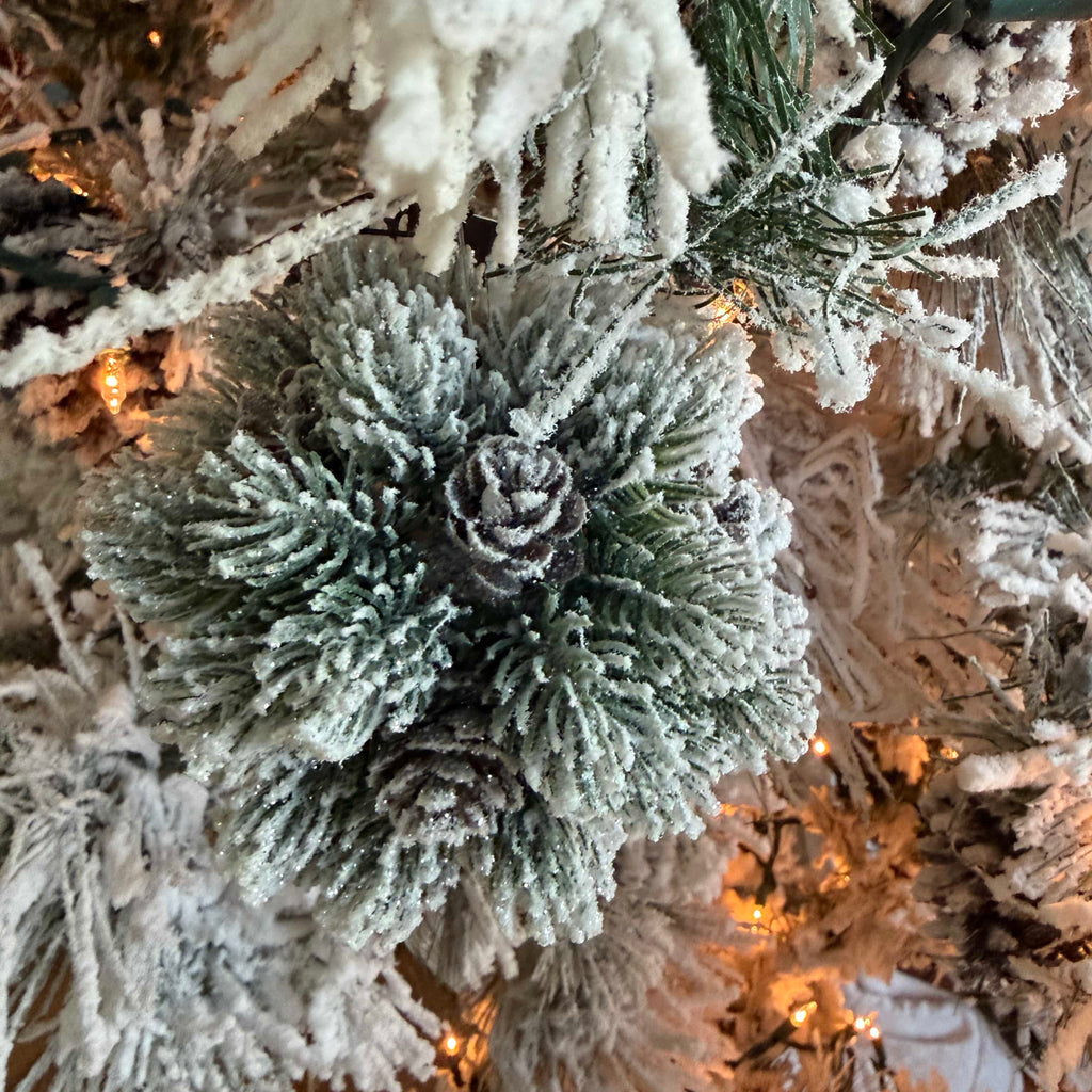 Snowy Pinecone Ball 5.5 Inch - Winter Home Decor