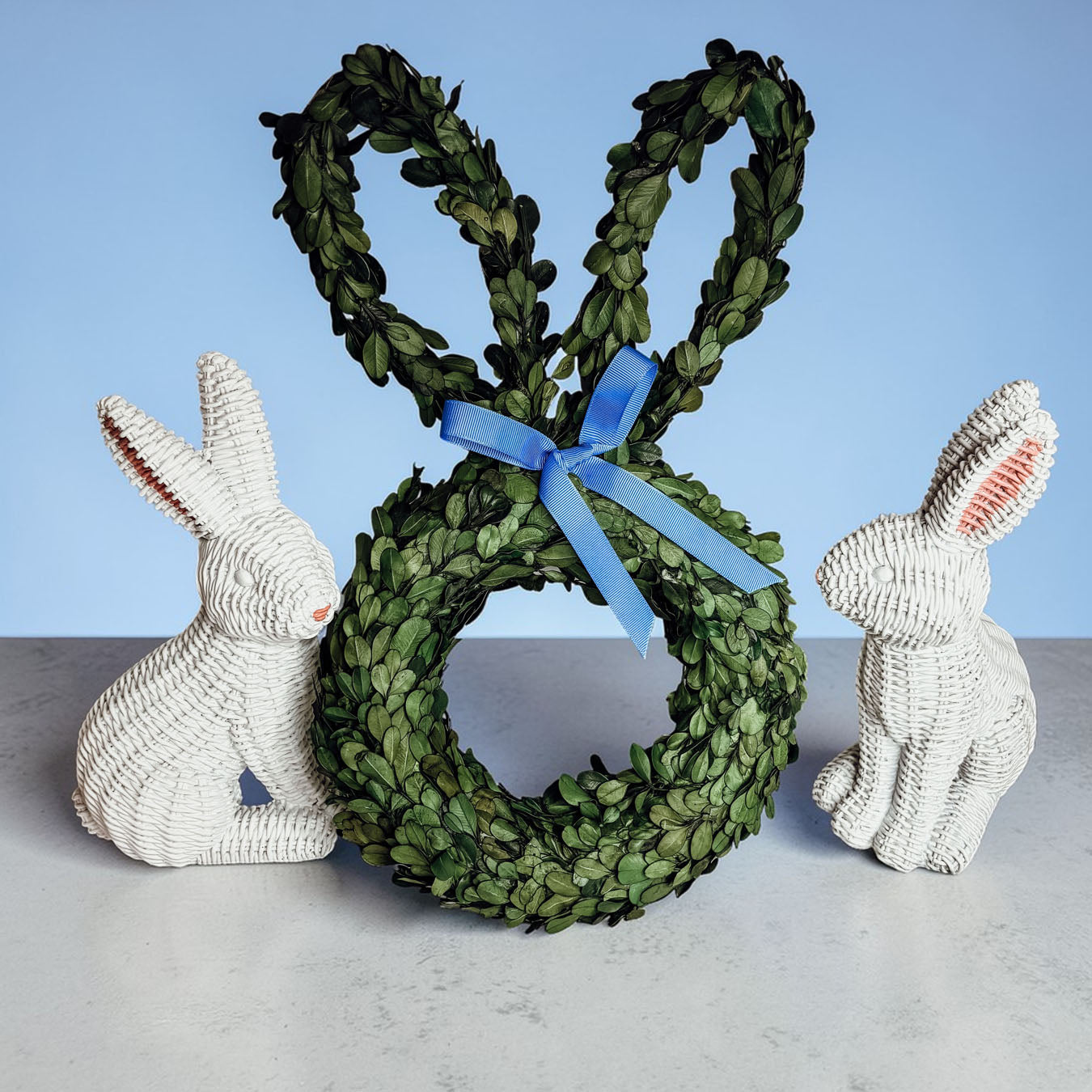 Bunny Wreath Boxwood