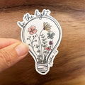 Be the Light | Lightbulb with Flowers
