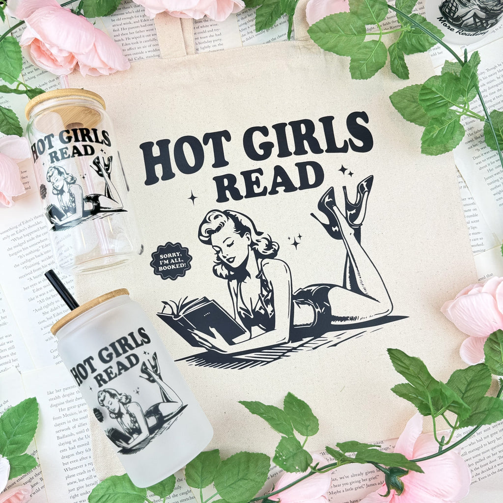 Hot Girls Read Canvas Tote Bag