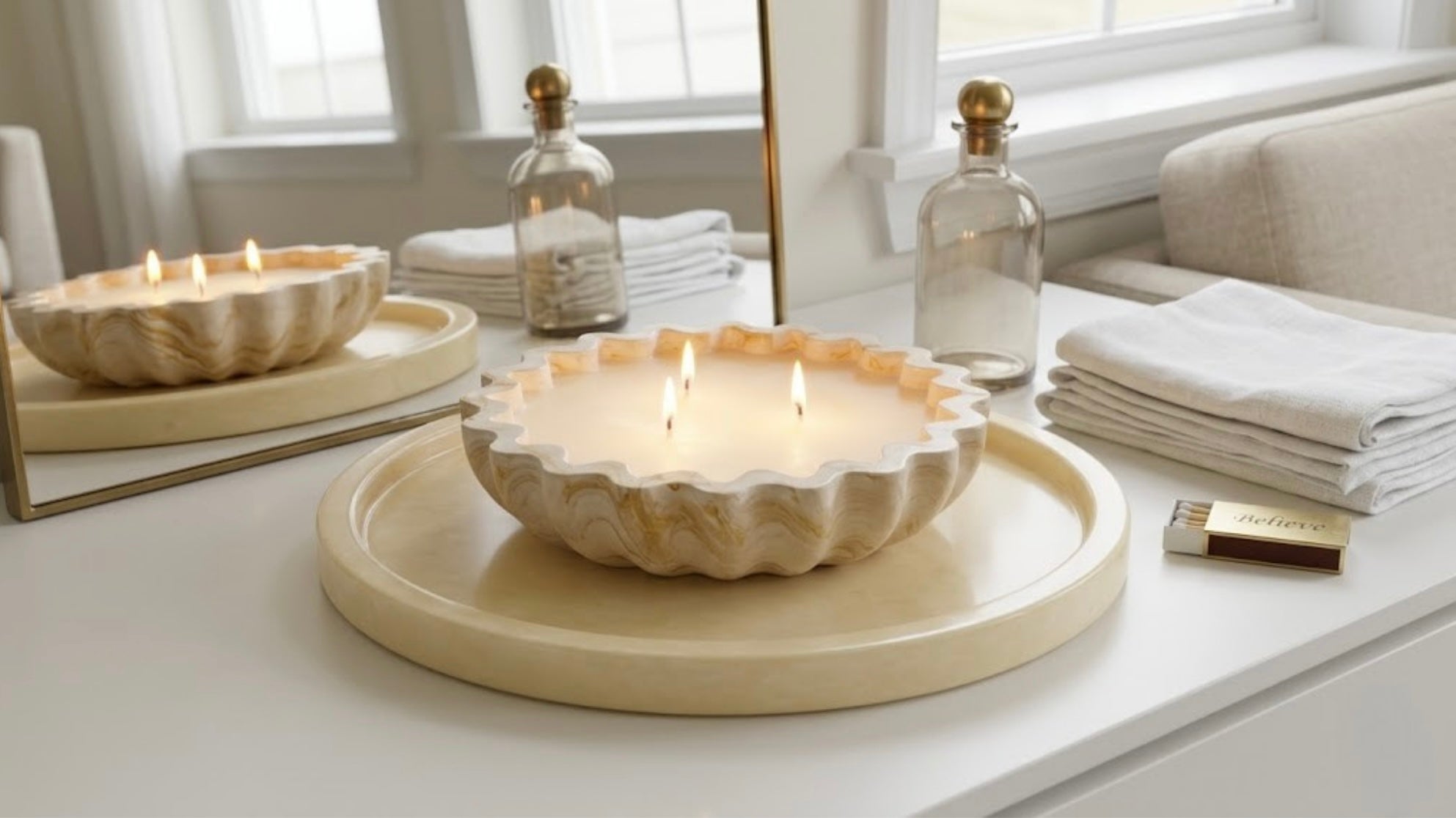 Fluted Candle Bowl