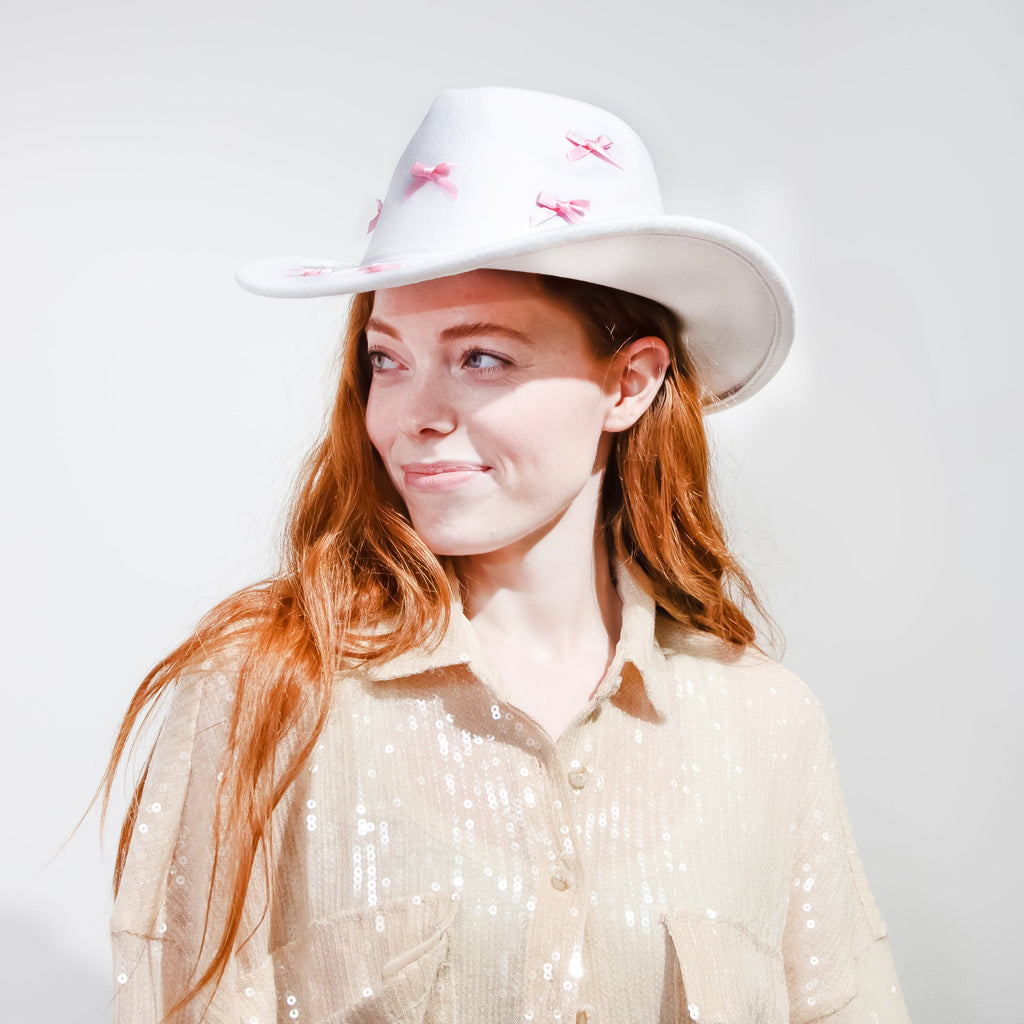 Howdy Darling Bow-Detailed Cowboy Hat