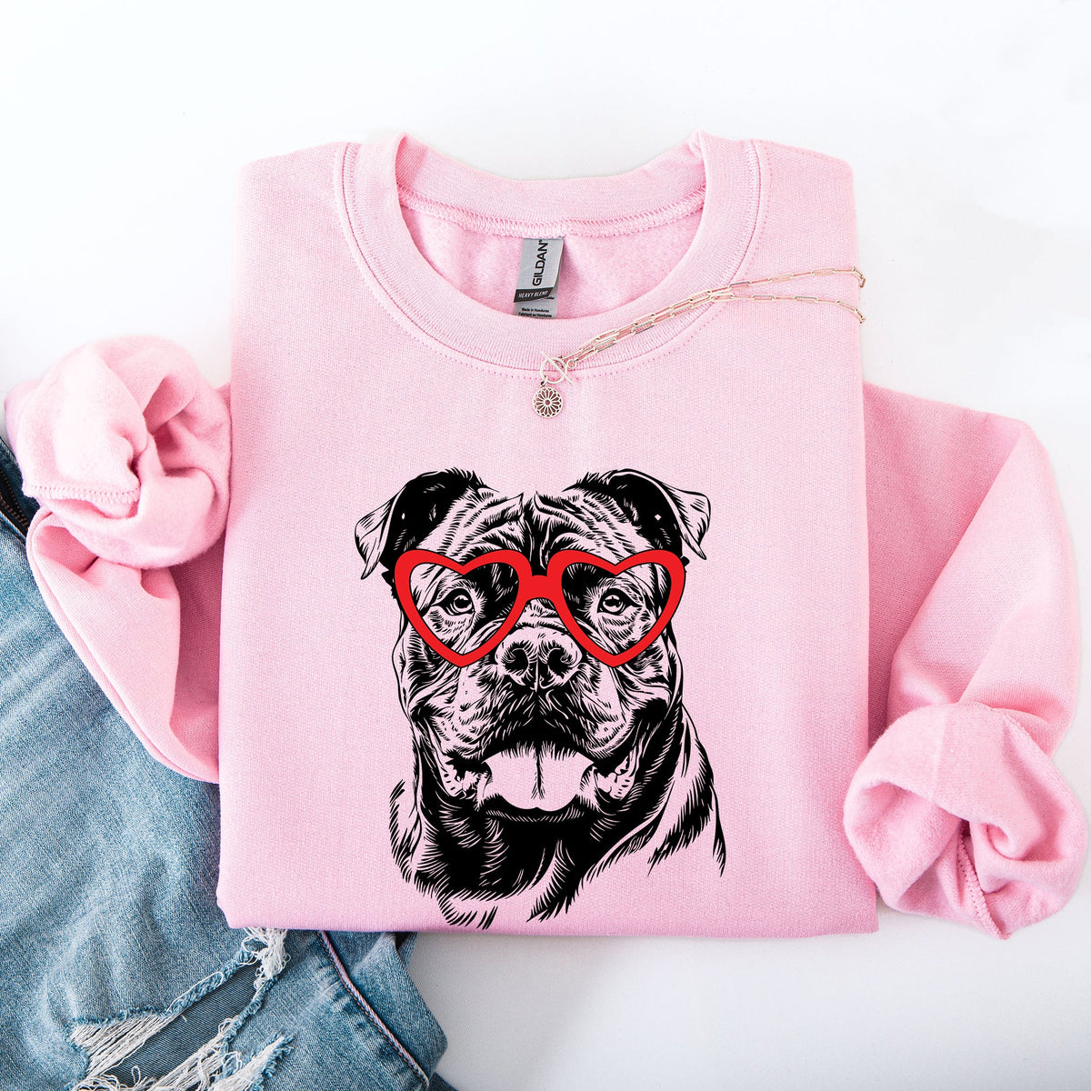 Cane Corso Valentine's Day Breed Lover Portrait Illustration For Dog Owners Sweatshirt