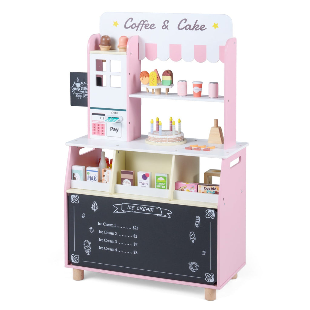 Kids Ice Cream Shop Playset with 27 Accessories - Ages 3+