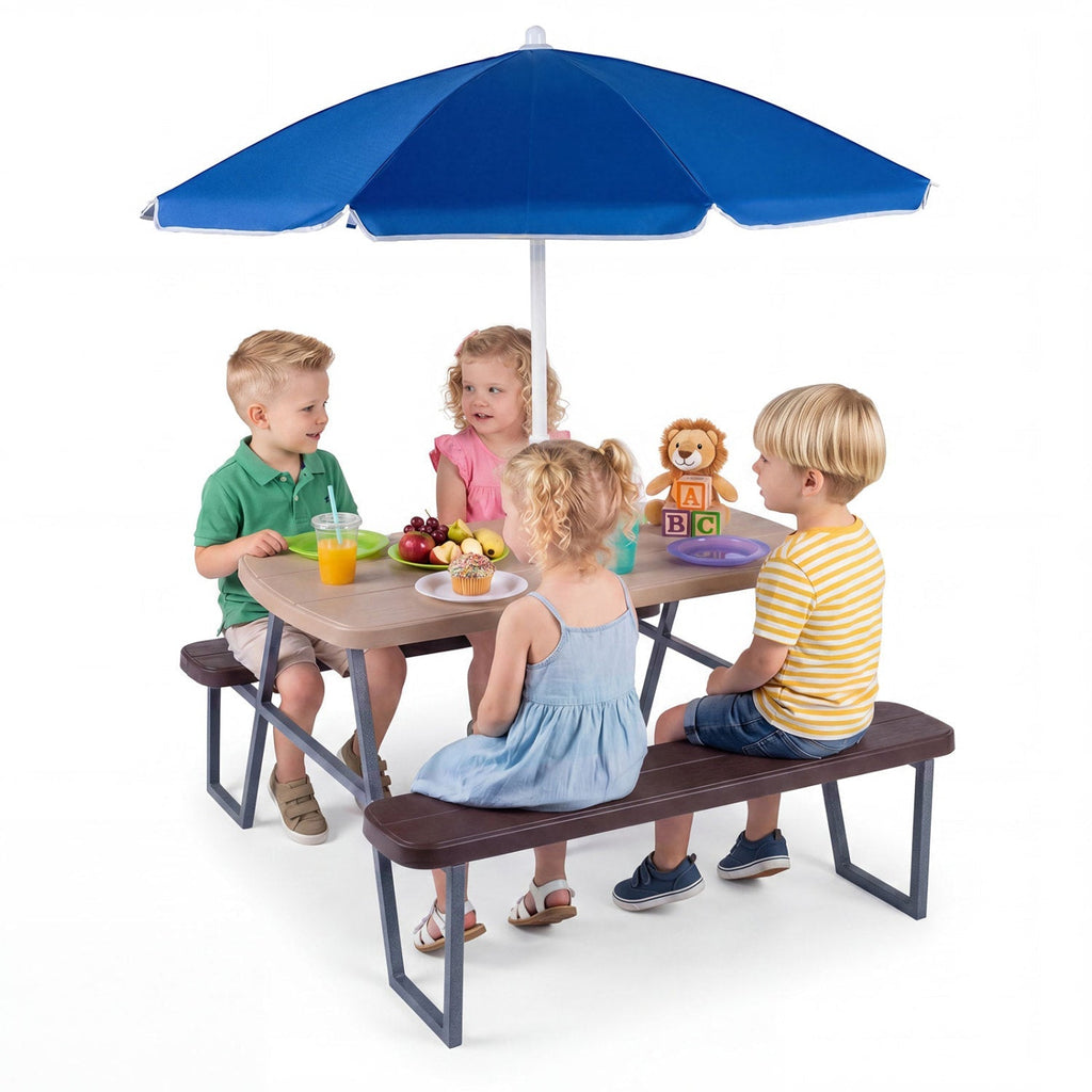 Kids Picnic Table with Benches Seats up to 4