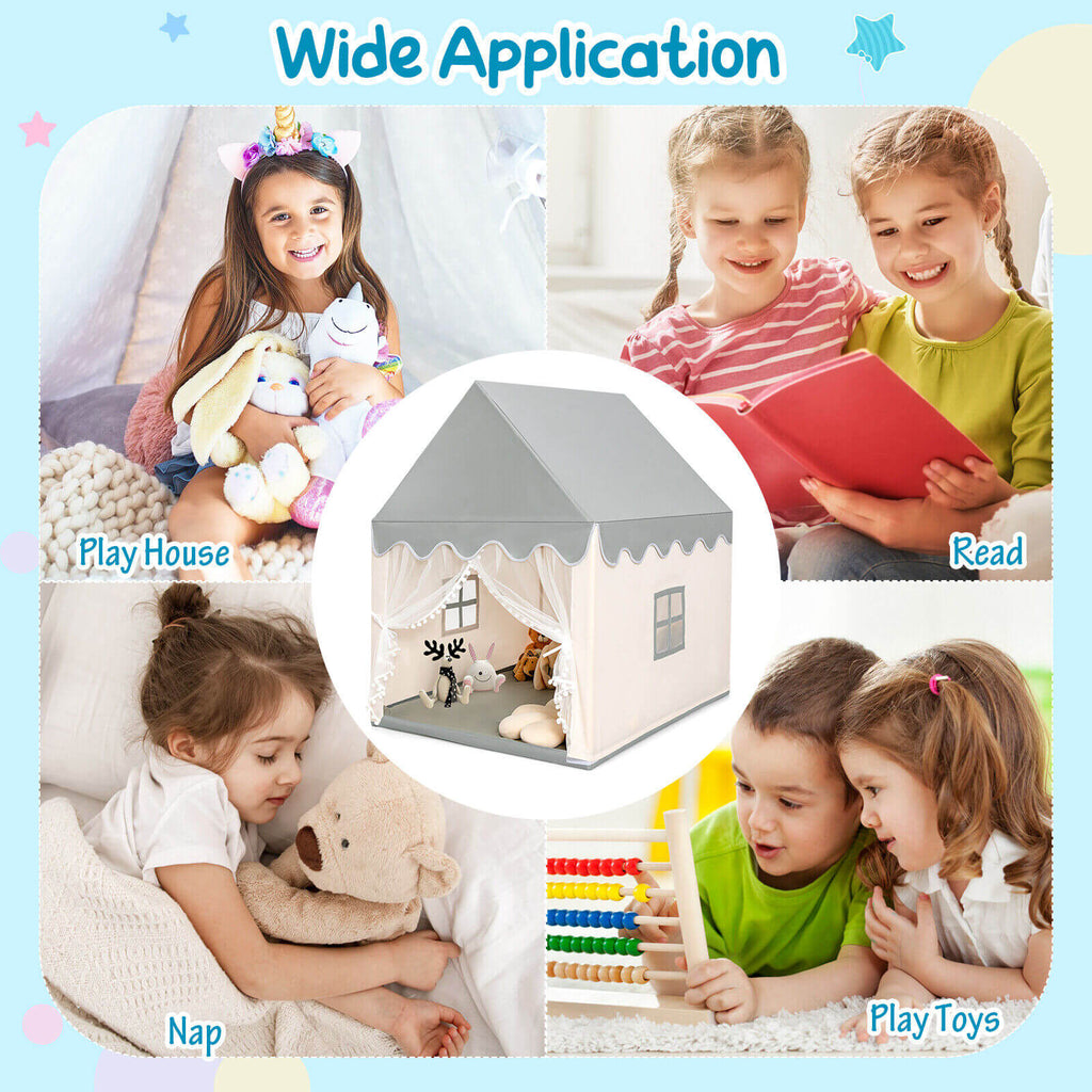 Kids Large Play Castle Fairy Tent with Mat