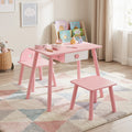 Kids Pretend Nail Salon Playset with Table and Stools